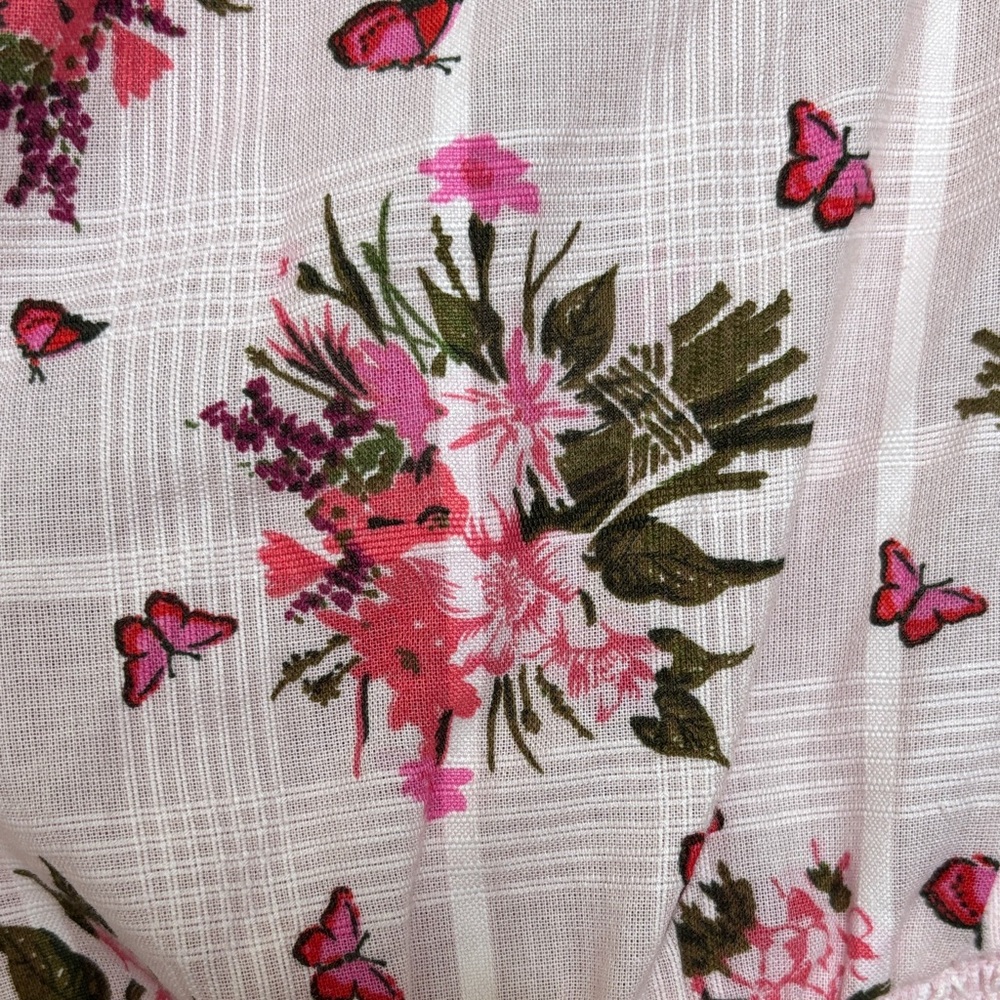 LoveShackFancy Pink Floral Dress Netra Mini Rosemary Mauve XL - Picture 6 of 7